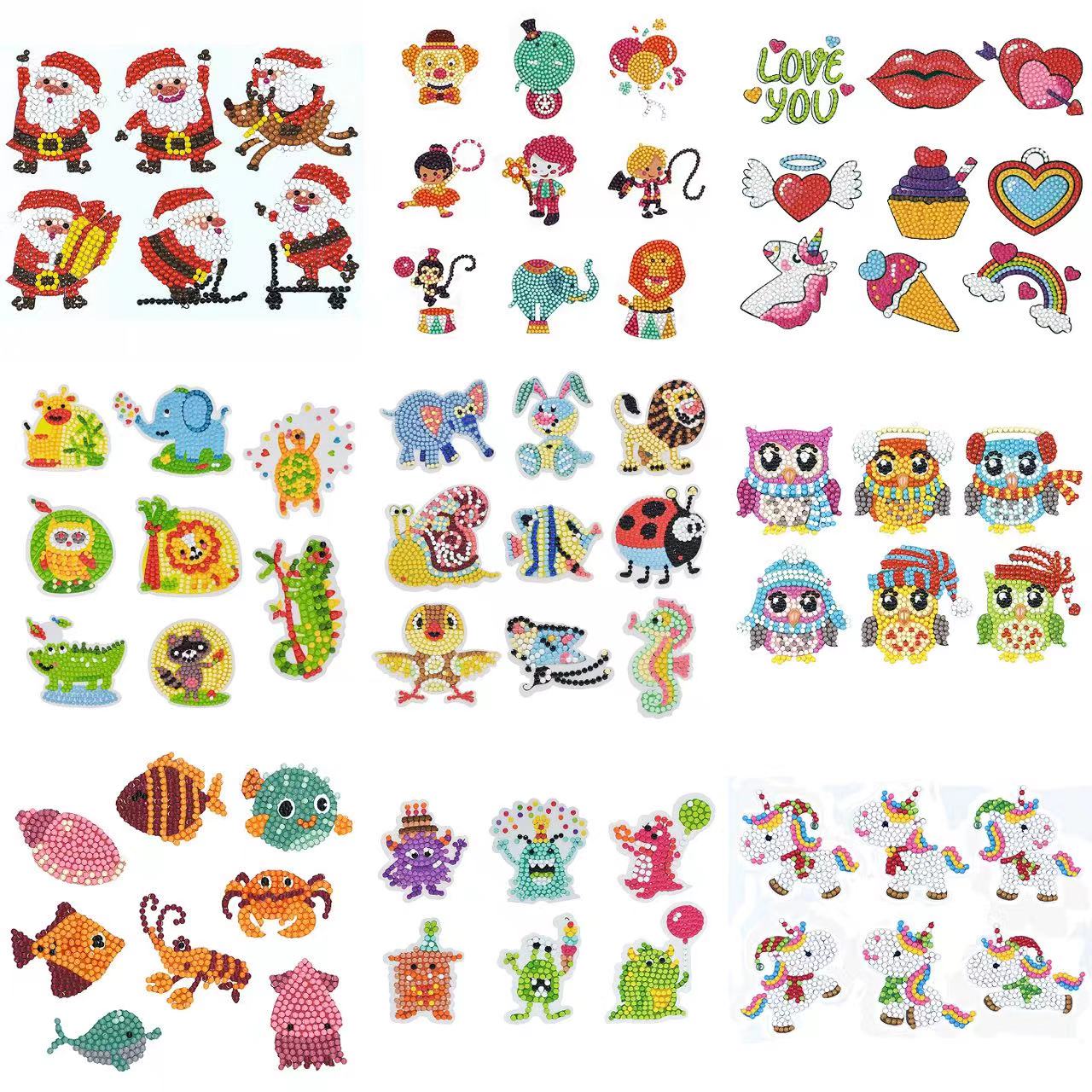 Resin Art Sticker - Diamond Painting Stickers 5D DIY Cartoon