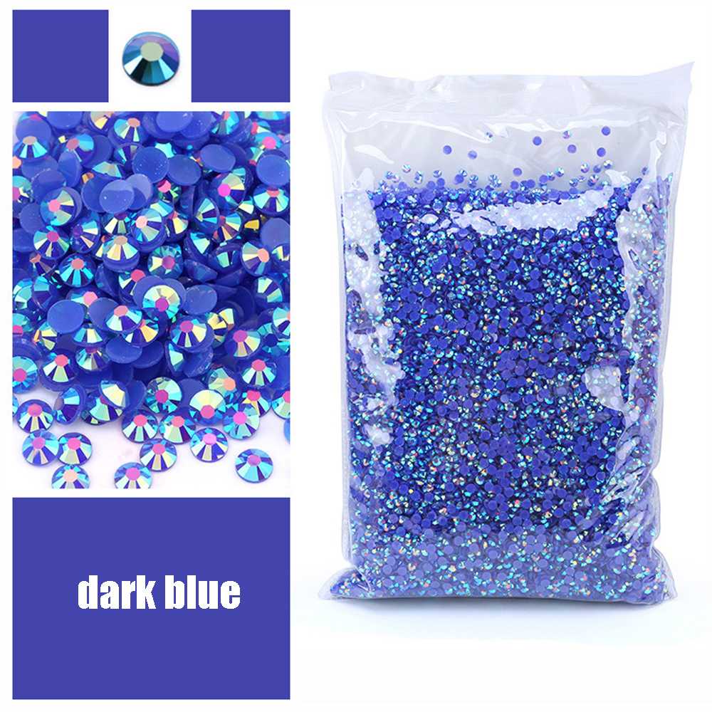 Resin Art Quantity - Dark blue Flatback Resin Rhinestones,Non Hotfix