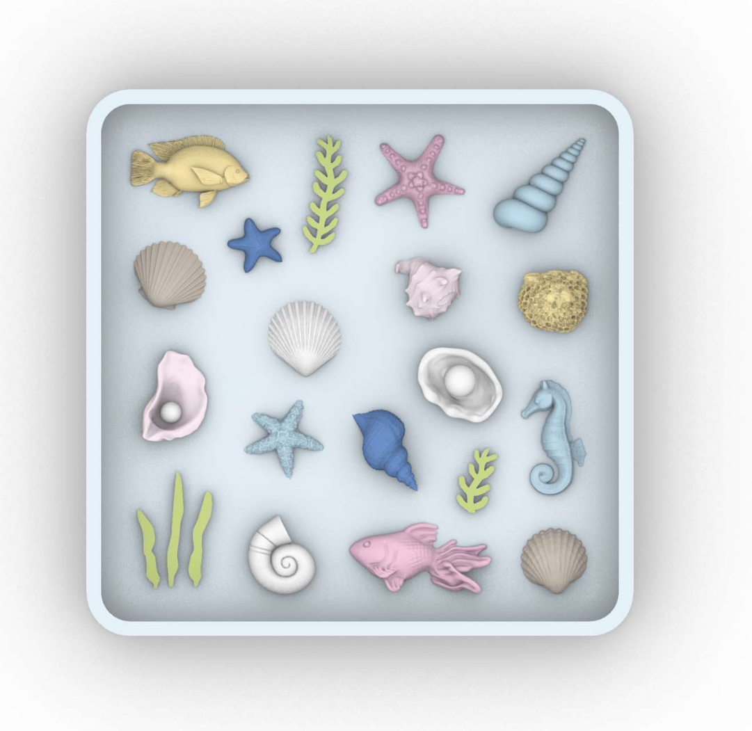 Resin Art Guide - 3D Ocean Accessories Resin Casting Mold