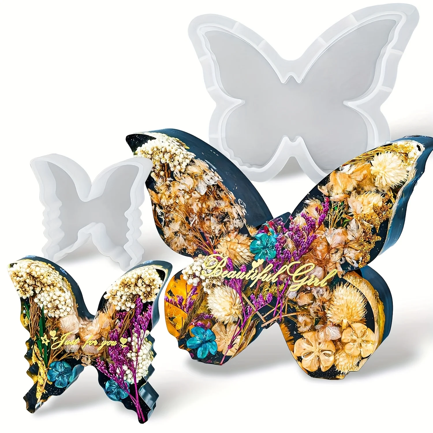 Resin Art Guide - Two sizes of butterfly resin mold