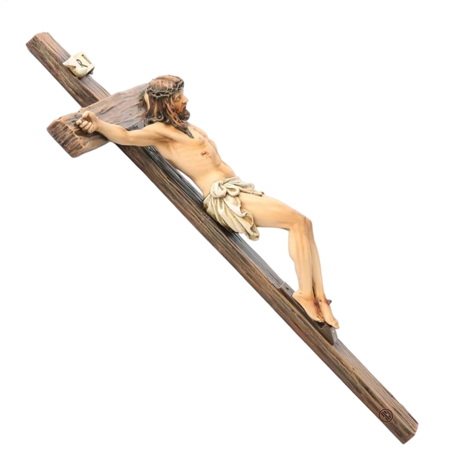 Resin Art Sculptures - Hand-Painted Jesus Figurine 9.6