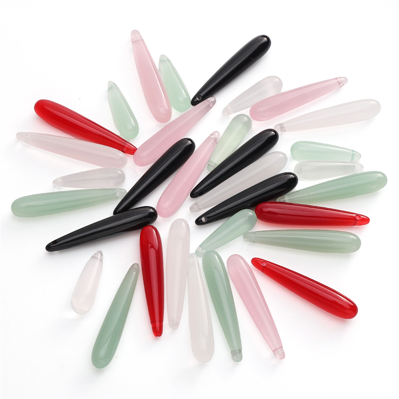 Resin Art Earrings - 5pcs Beads Resin Teardrop Shape Loose
