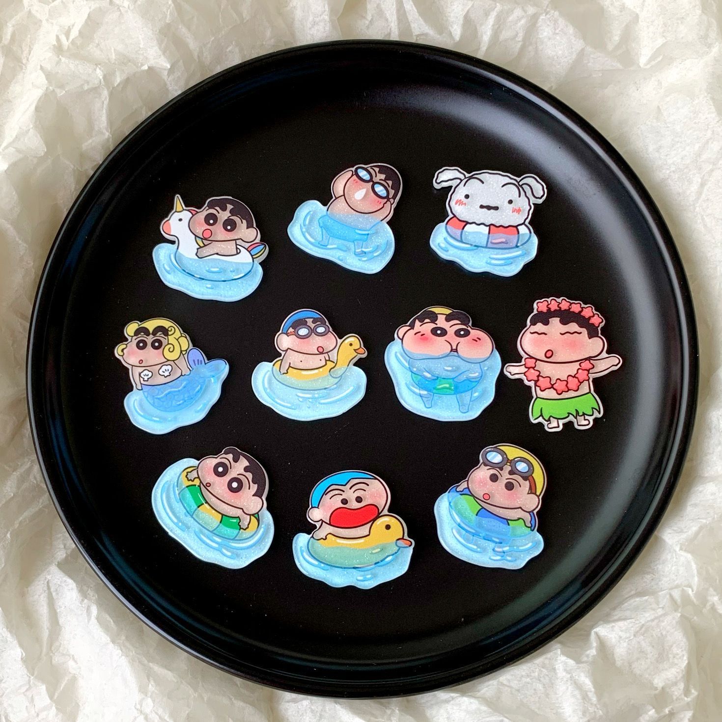 Resin Art Sticker - Crayon Shin-chan resin accessory fan water