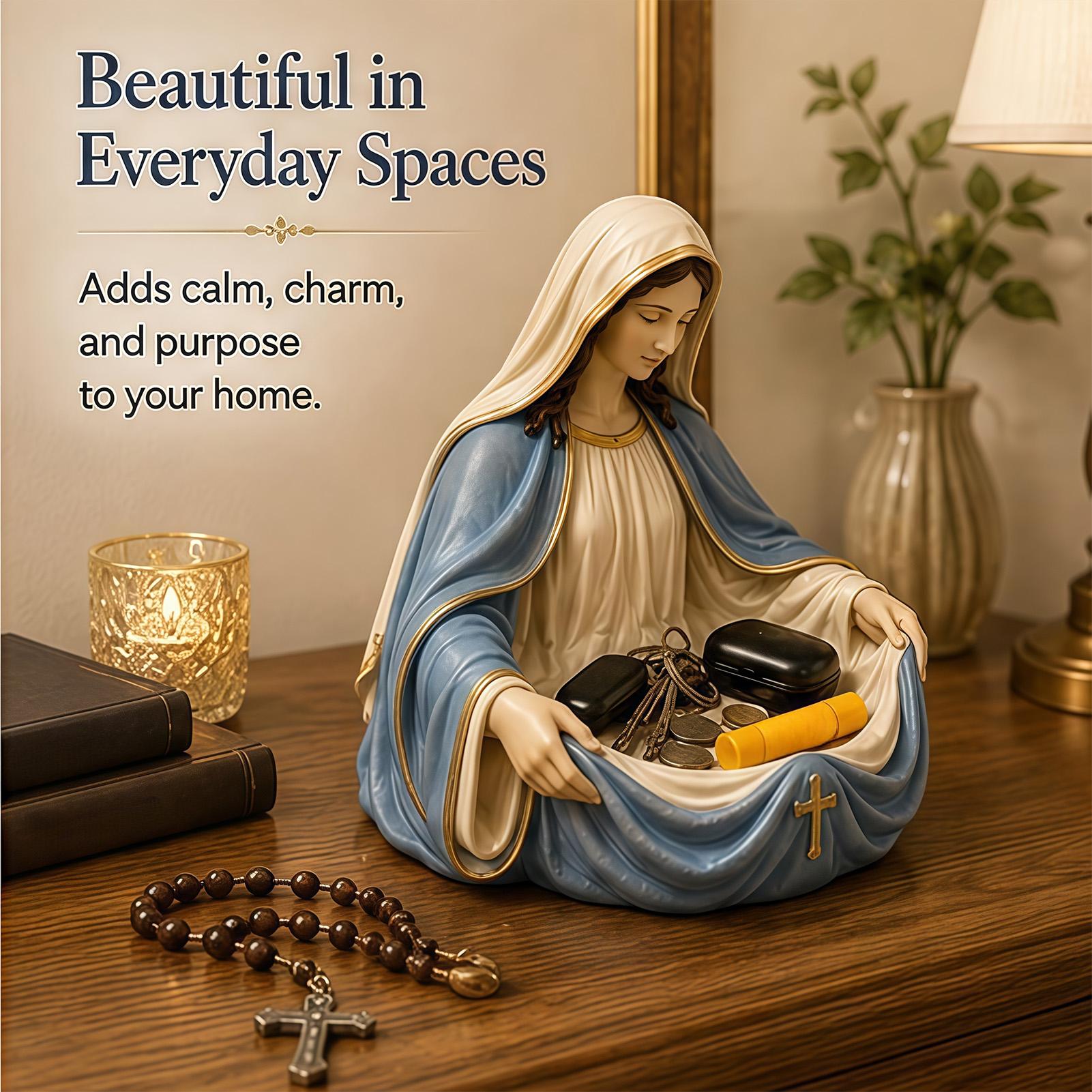 Resin Art Tray - Virgin Mary Rosary Holder Mary And