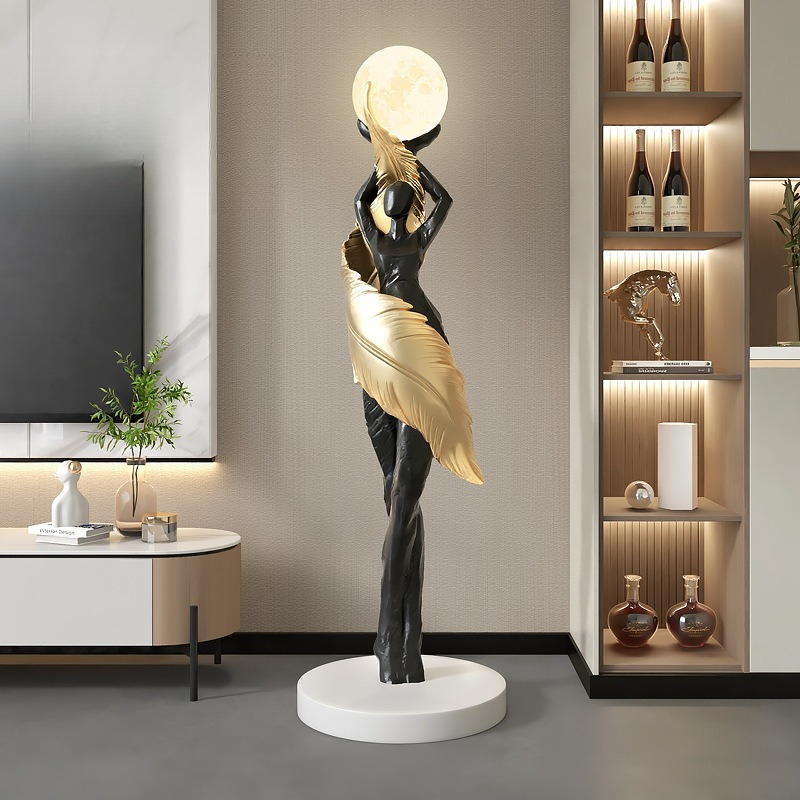 Resin Art On Floor - Large Entrance Floor Lamps Gift Abstract