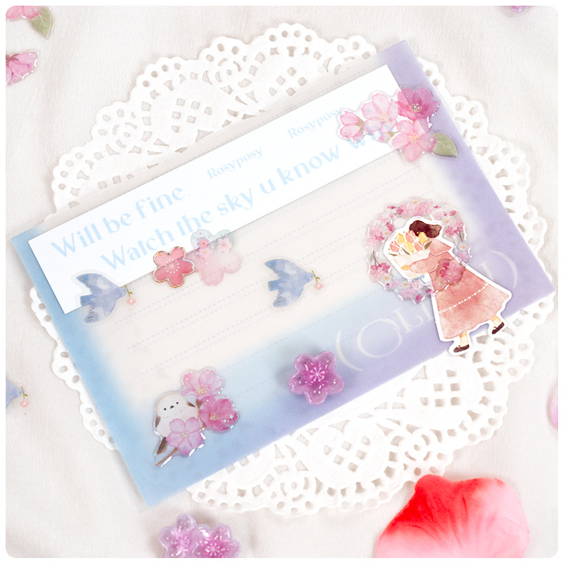 Resin Art Sticker - Japanese Style Sakura Crystal 3D Stickers