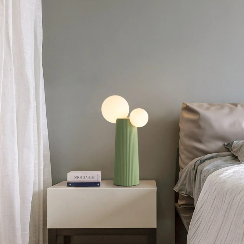 Resin Art On Floor - French Cream Style Master Bedroom Bedside