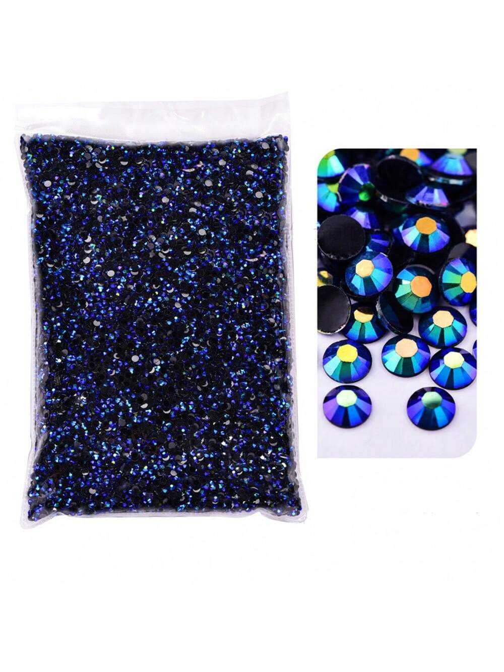 Resin Art Quantity - Dark blue Flatback Resin Rhinestones,Non Hotfix