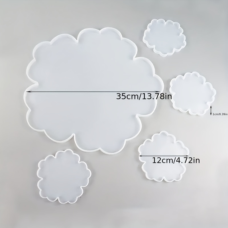 Resin Art Flower - 5pcs Mirror Large Flower Small Flower
