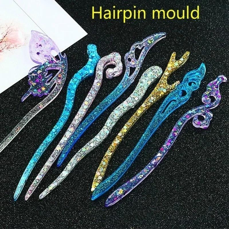 Resin Art Guide - New Transparent Hairpin Silicone Special Mould