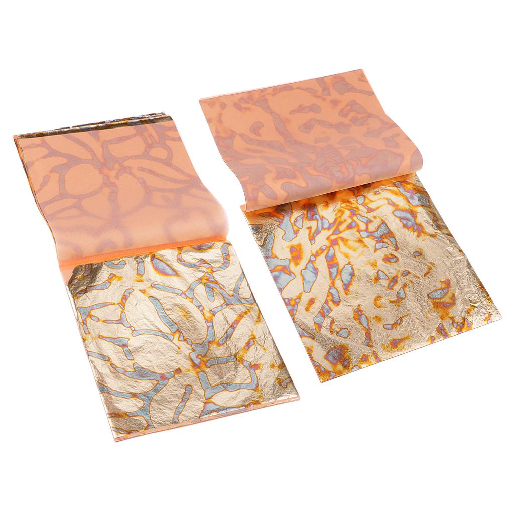 Gold Leaf Foil - Imitation Gold Leaf Sheets Multicolor Craft