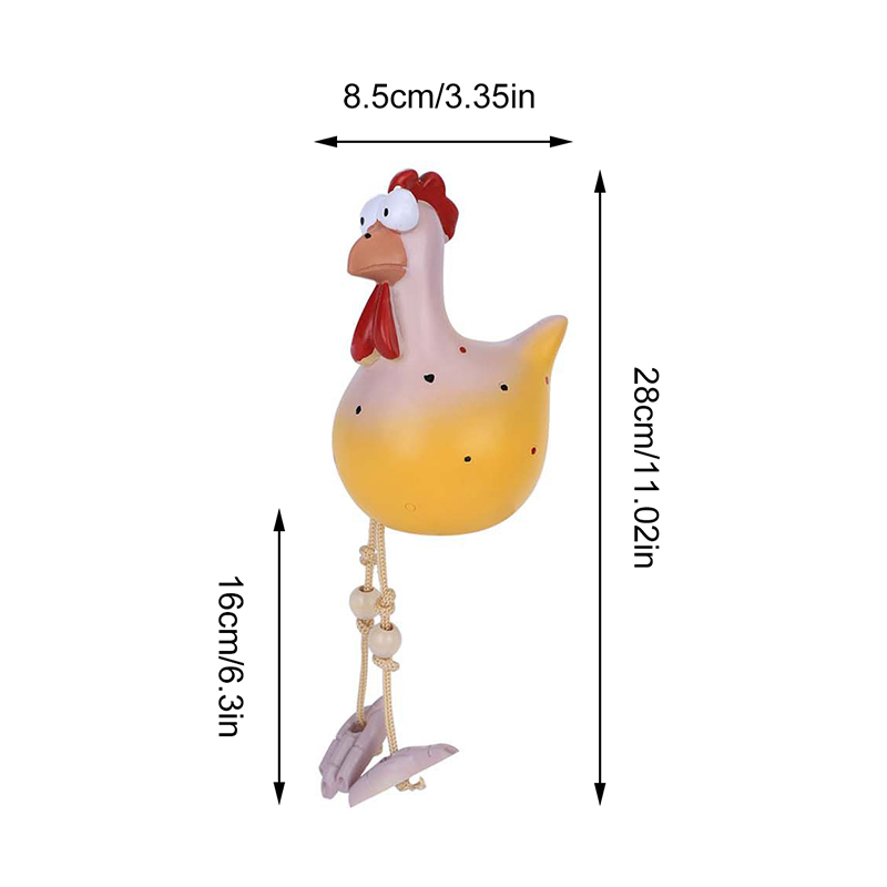 Funny Chicken Fence Decor Resi - огляд і ціна Resin Art Sculptures