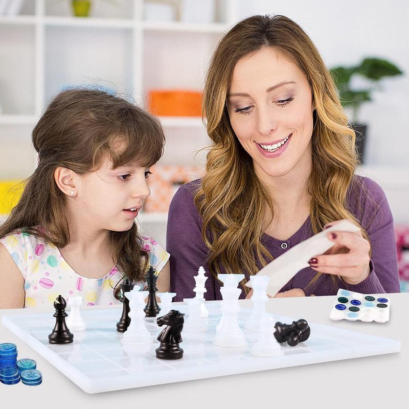 Resin Chess Set Mold With Ches - огляд і ціна Resin Art Guide