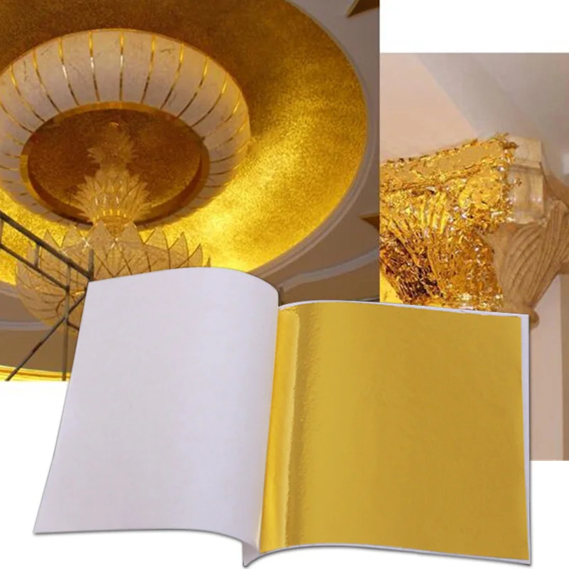 100Pcs Imitation Gold Sliver C - огляд і ціна Gold Leaf Foil