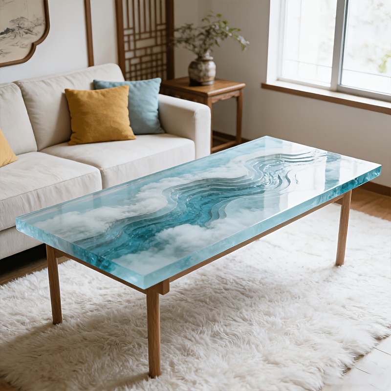Large Epoxy Resin River Table  - огляд і ціна Resin Art Wooden Tray
