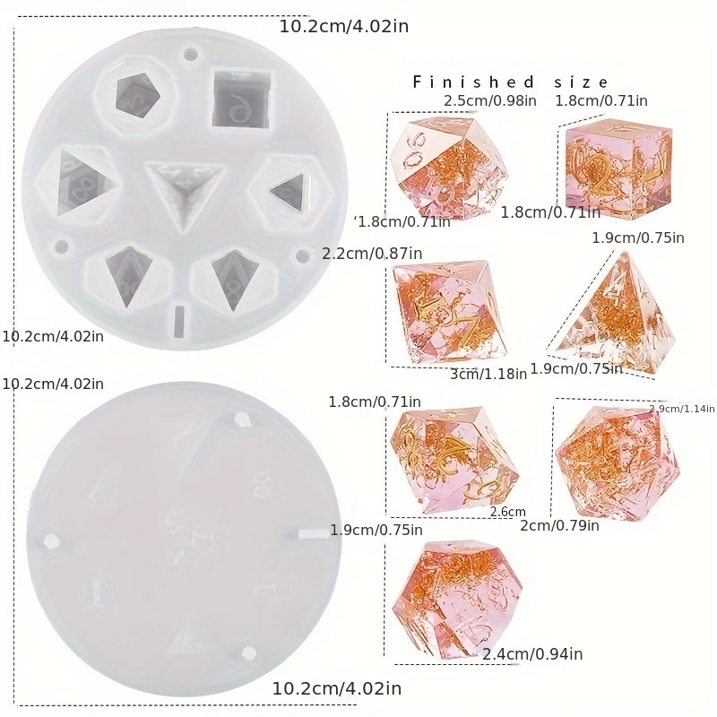 1setsilicone resin die molds ， - огляд і ціна Resin Art Guide