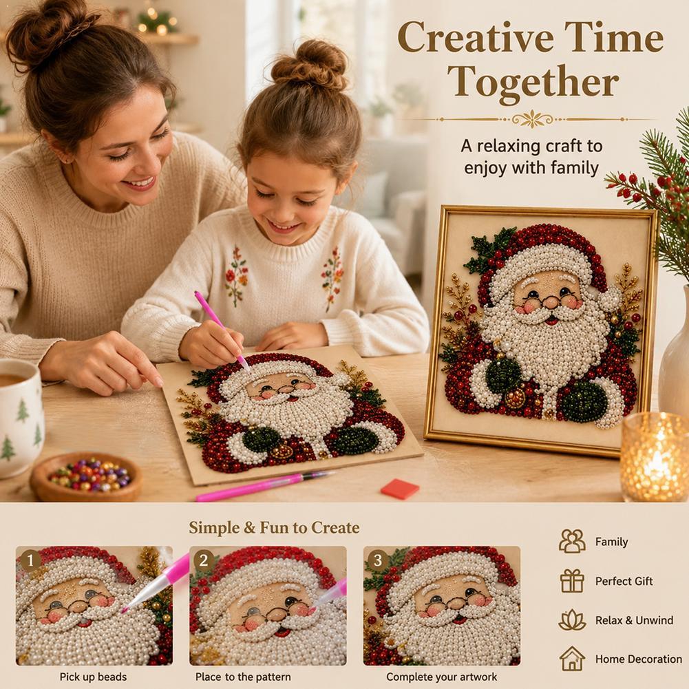 Christmas Santa Claus Pearl Ar - огляд і ціна Resin Art Wall