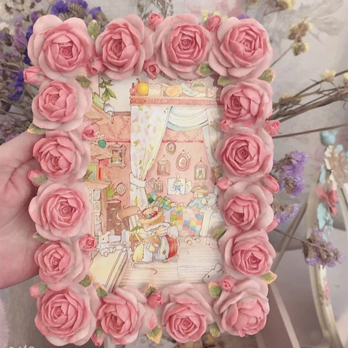 Pink Rose Blossom Series Warm  - огляд і ціна Resin Art For Photo Frame