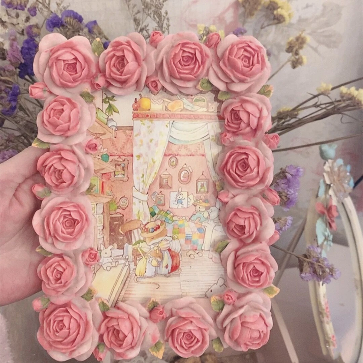 Pink Rose Blossom Series Warm  - огляд і ціна Resin Art For Photo Frame