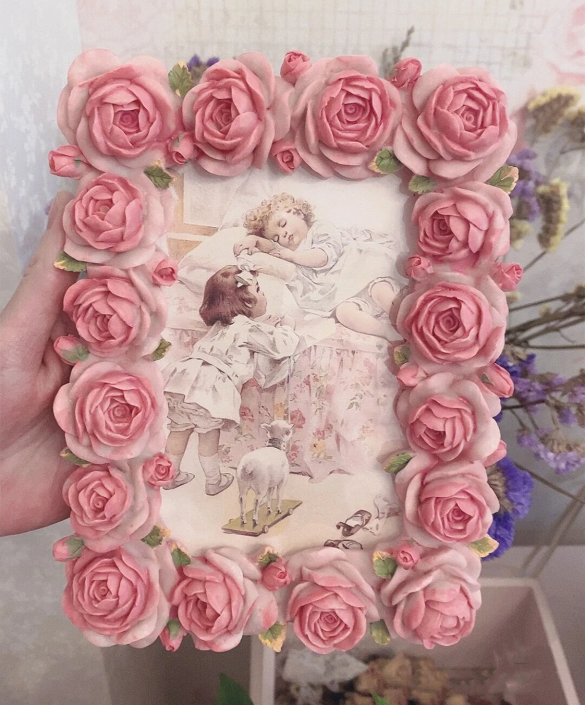 Pink Rose Blossom Series Warm  - огляд і ціна Resin Art For Photo Frame