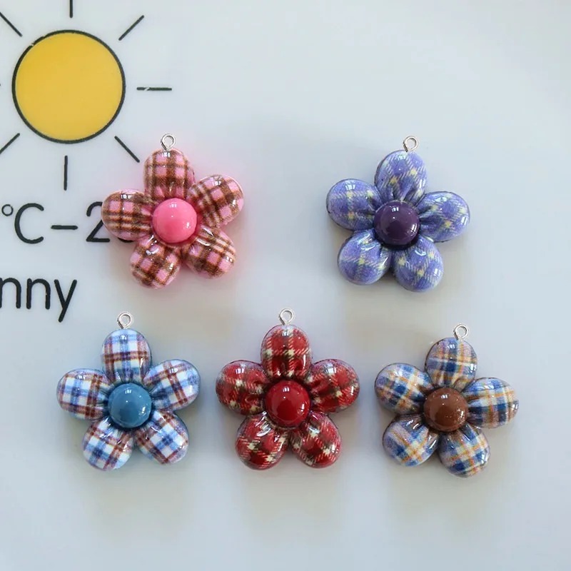 10Pcs Sweet Flower Planar Resi - огляд і ціна Resin Art Earrings