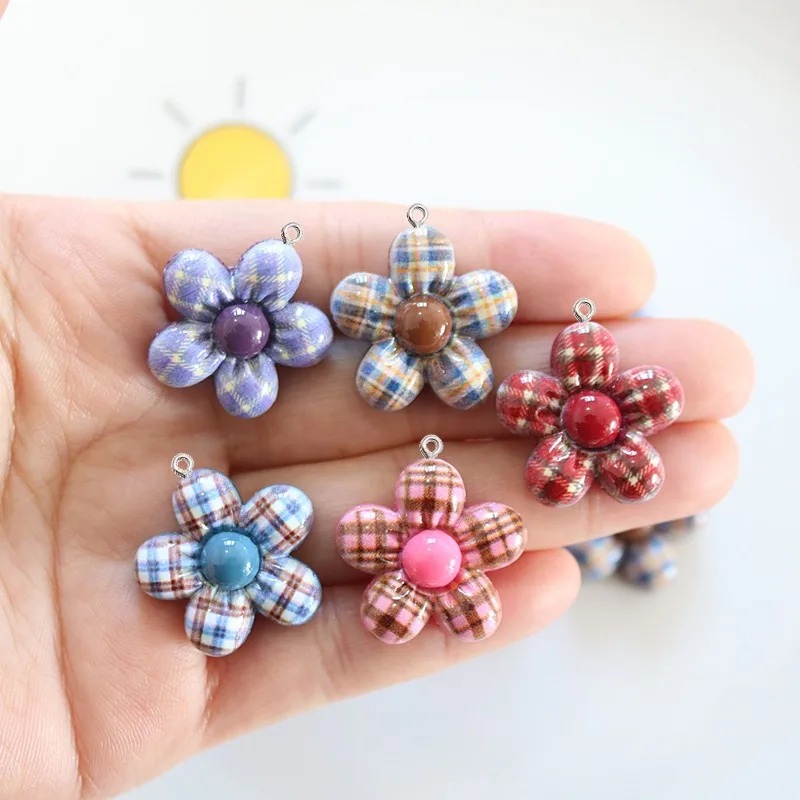 10Pcs Sweet Flower Planar Resi - огляд і ціна Resin Art Earrings
