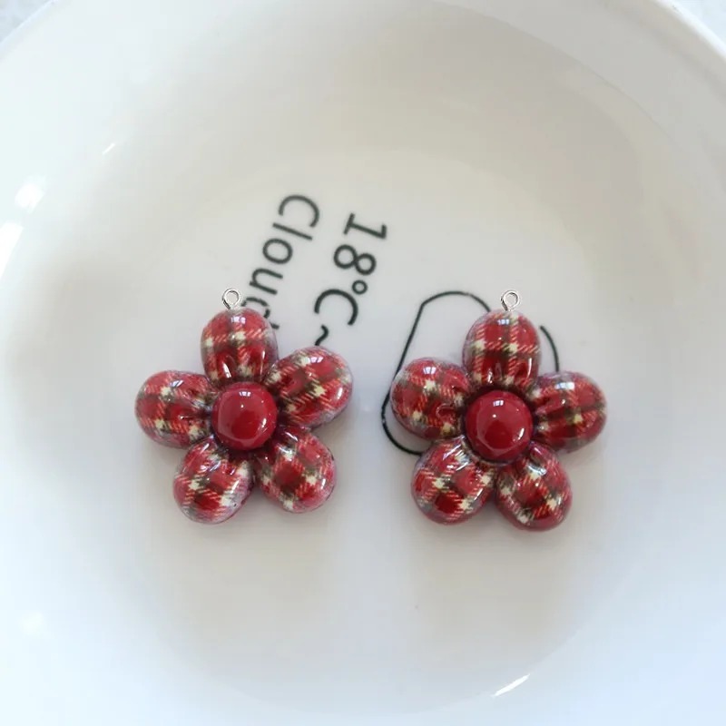 10Pcs Sweet Flower Planar Resi - огляд і ціна Resin Art Earrings