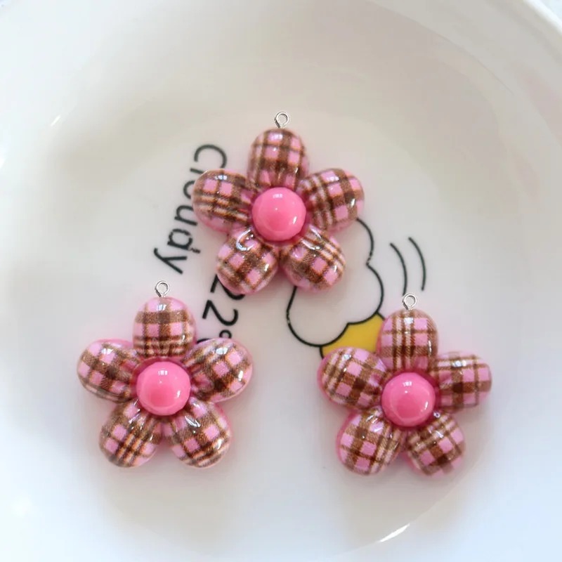 10Pcs Sweet Flower Planar Resi - огляд і ціна Resin Art Earrings