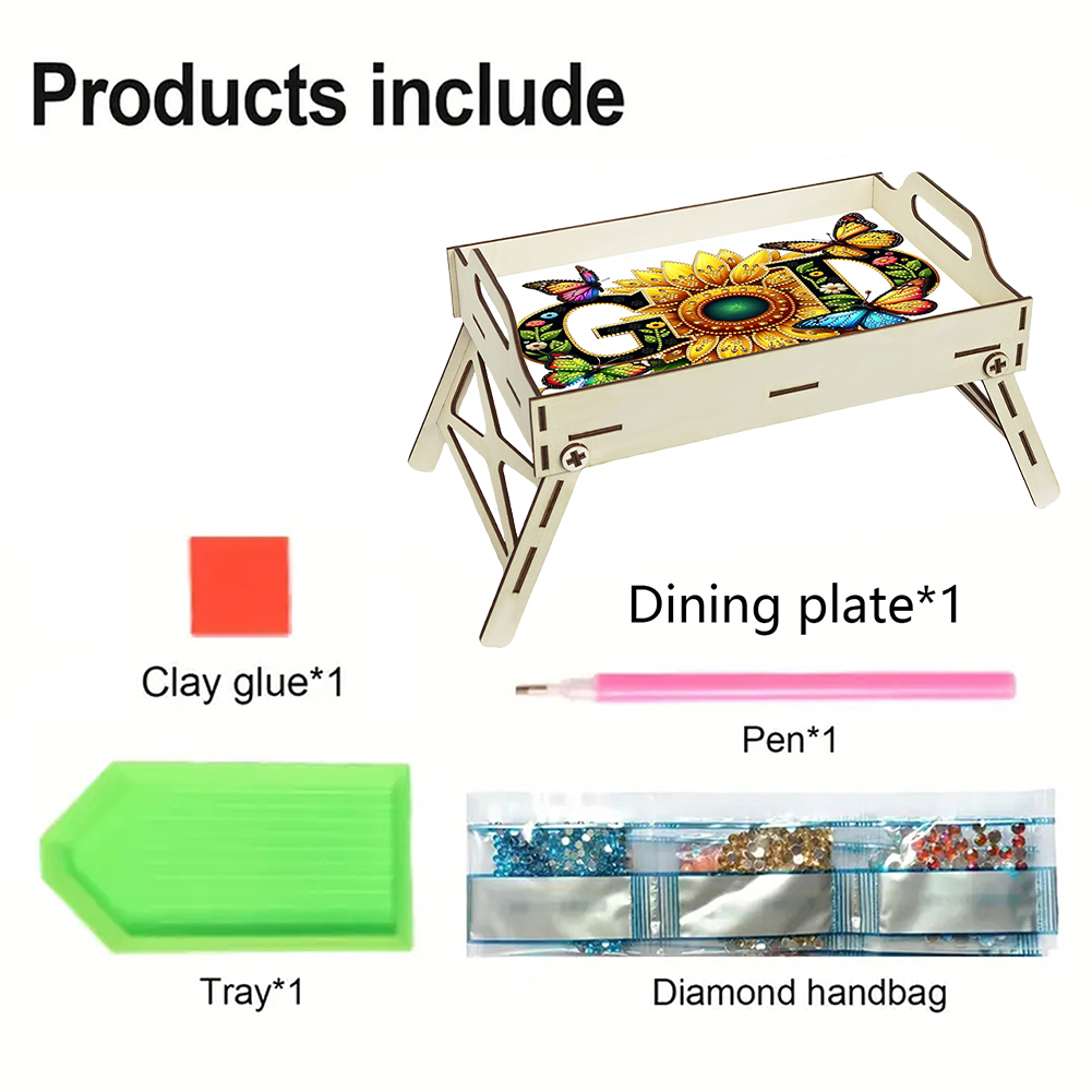 5D DIY Diamond Painting Servin - огляд і ціна Resin Art Wooden Tray