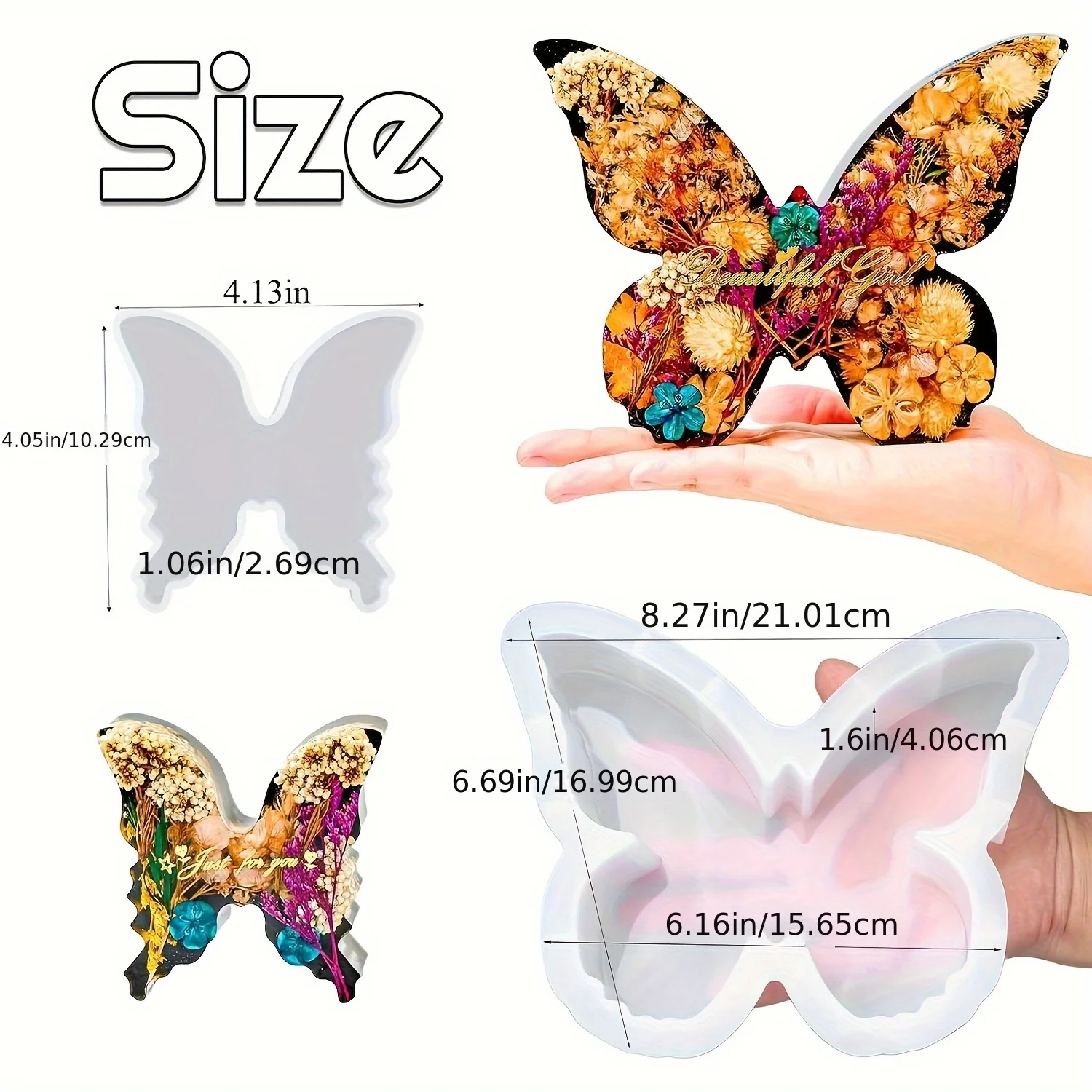 Two sizes of butterfly resin m - огляд і ціна Resin Art Guide