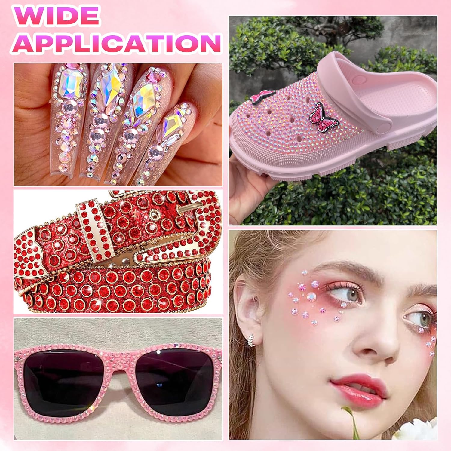 PINK Flatback Resin Rhinestone - огляд і ціна Resin Art Quantity