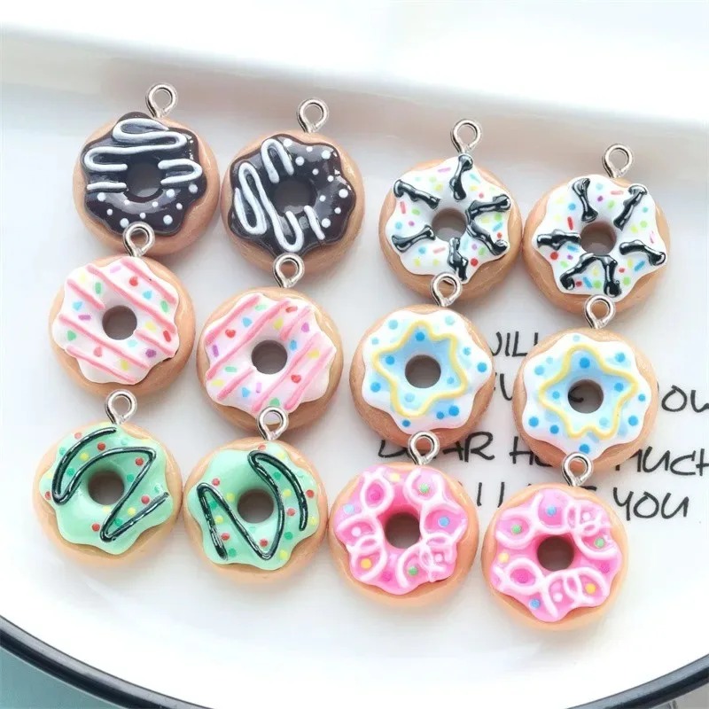 10Pcs Resin Donut Charms Color - огляд і ціна Resin Art Earrings