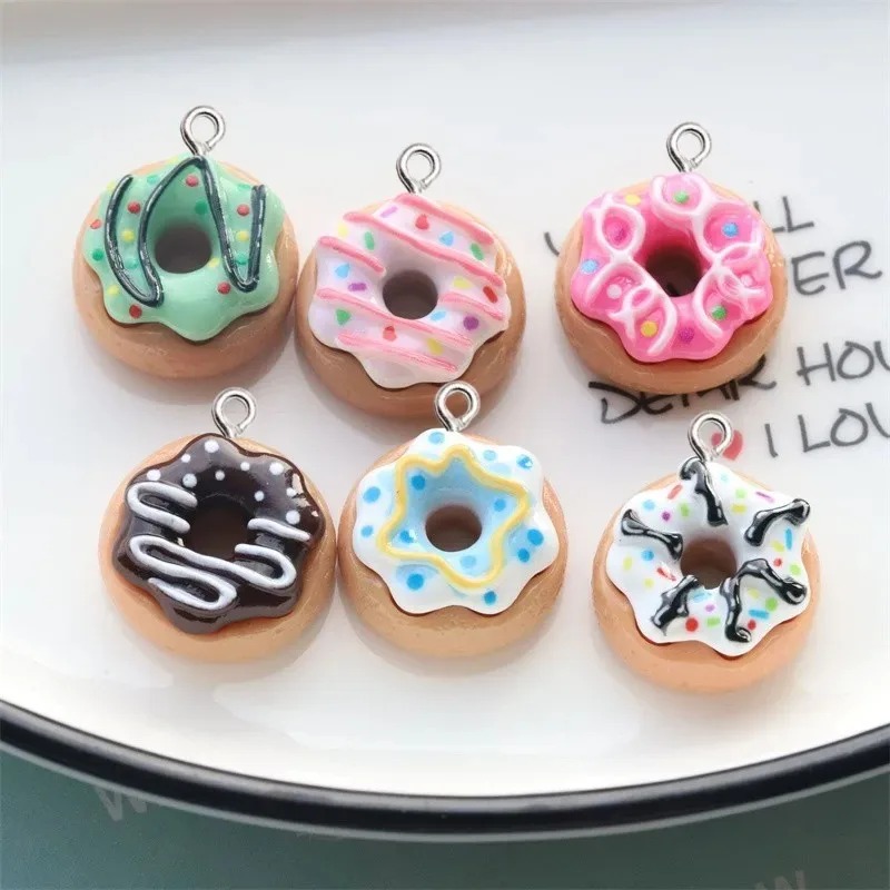 10Pcs Resin Donut Charms Color - огляд і ціна Resin Art Earrings