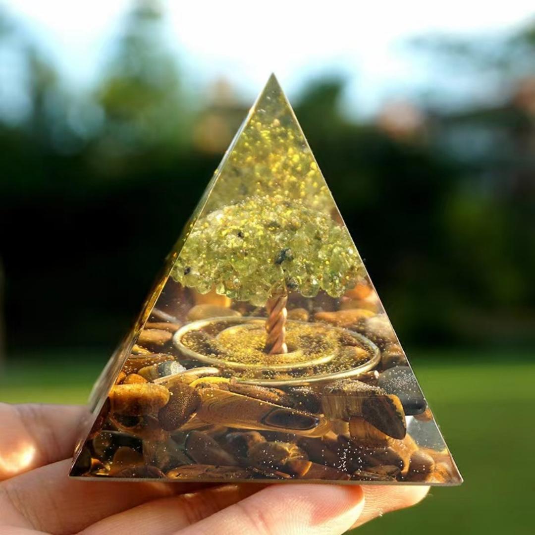 1pc Peridot With Tiger Eye Tre - огляд і ціна Resin Art Tree