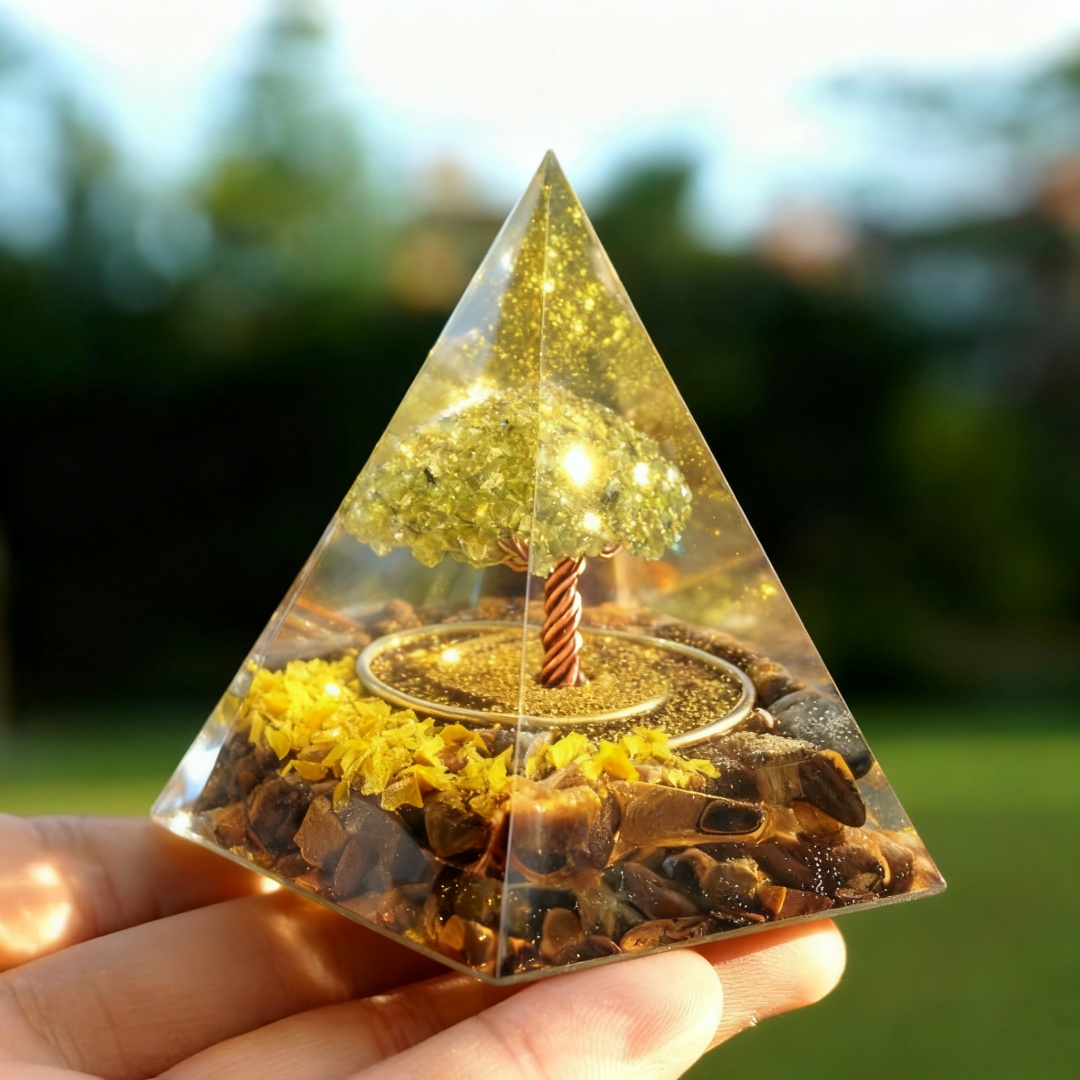 1pc Peridot With Tiger Eye Tre - огляд і ціна Resin Art Tree
