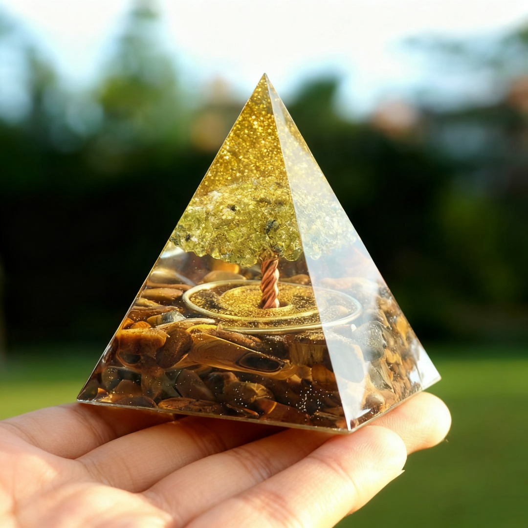 1pc Peridot With Tiger Eye Tre - огляд і ціна Resin Art Tree