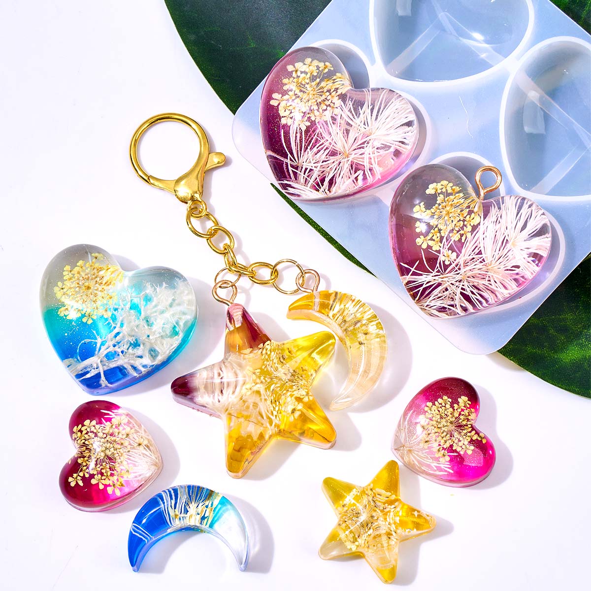 Heart Star Moon Pendant Silico - огляд і ціна Resin Art Epoxy