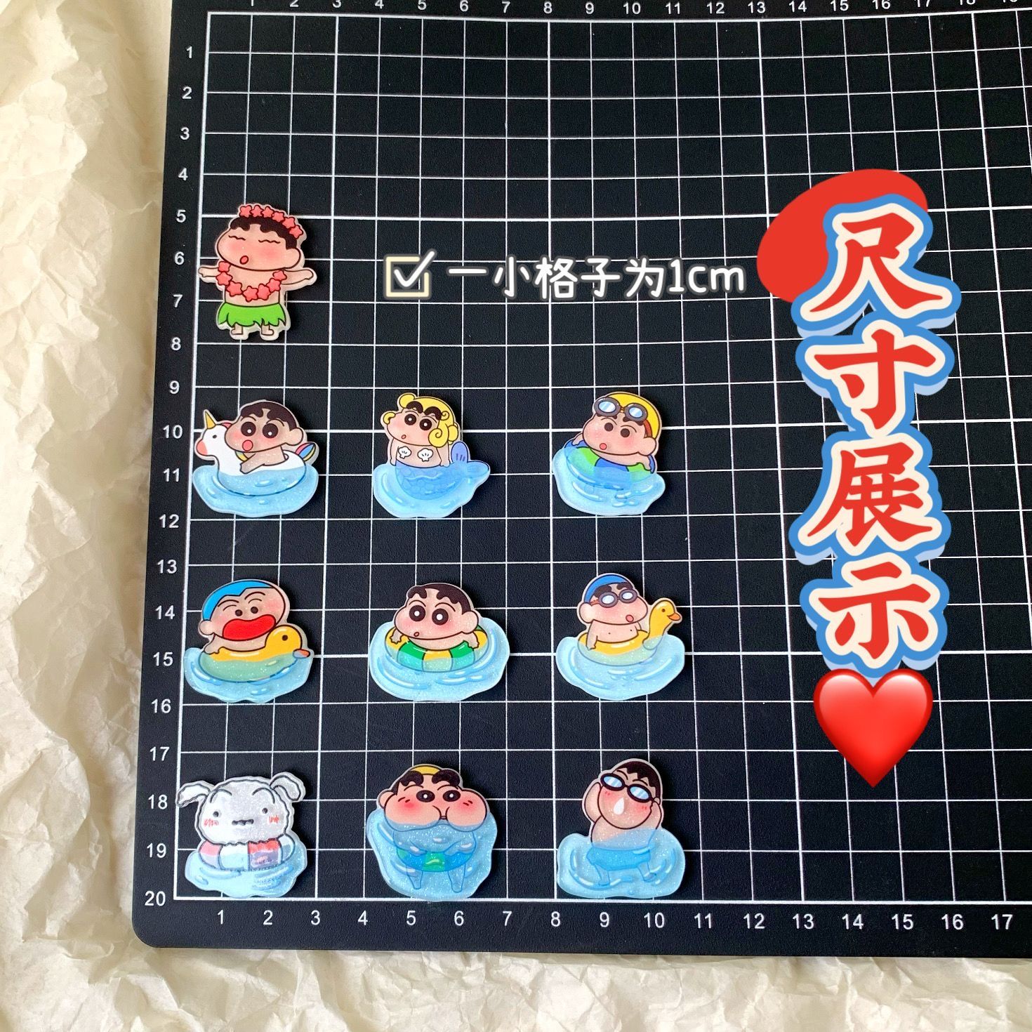 Crayon Shin-chan resin accesso - огляд і ціна Resin Art Sticker