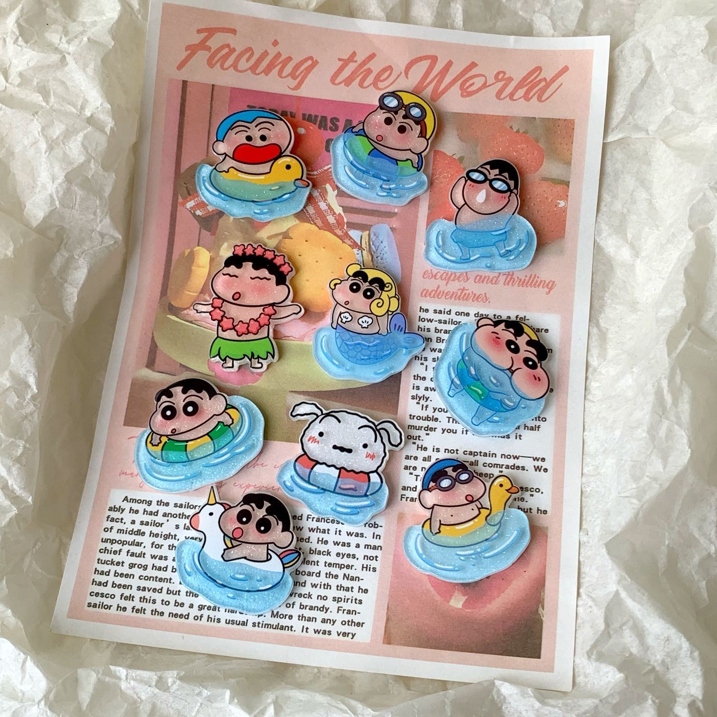 Crayon Shin-chan resin accesso - огляд і ціна Resin Art Sticker