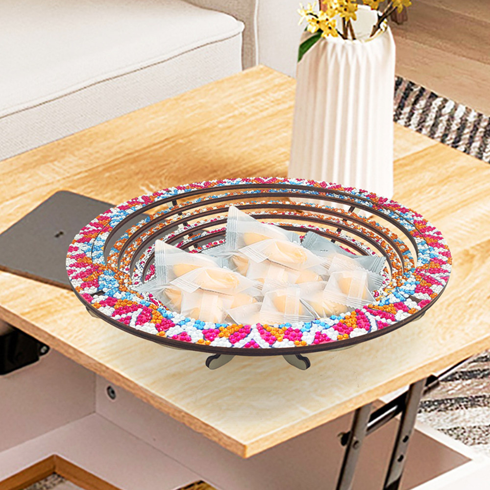 Wooden Mandala 5D Diamond Pain - огляд і ціна Resin Art Wooden Tray