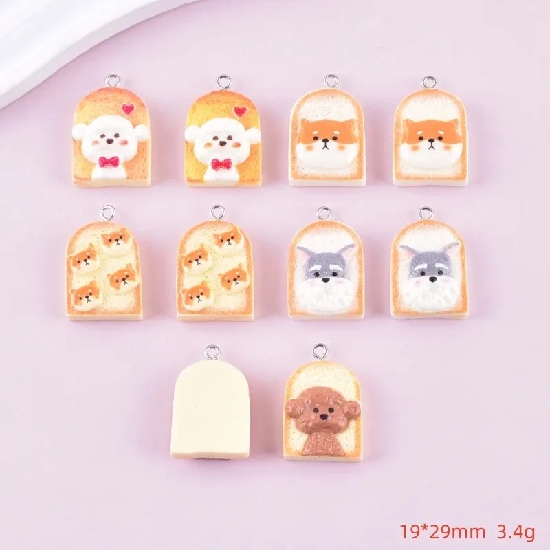10Pcs Cute Toast Dog Resin Pen - огляд і ціна Resin Art Earrings