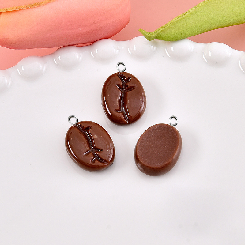 10pcs Coffee Beans Resin Penda - огляд і ціна Resin Art Earrings