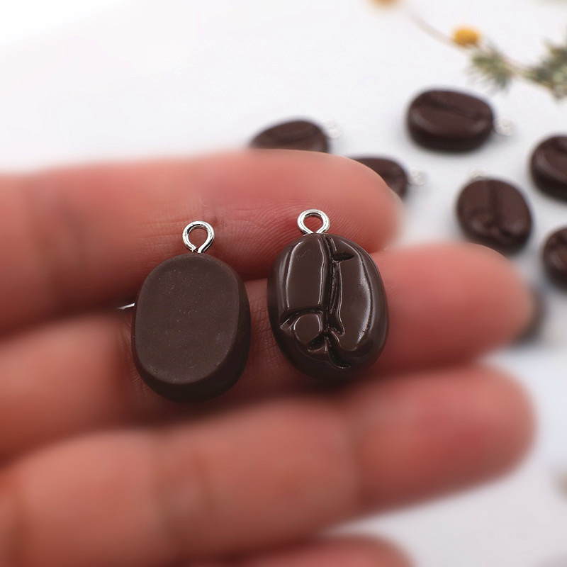 10pcs Coffee Beans Resin Penda - огляд і ціна Resin Art Earrings