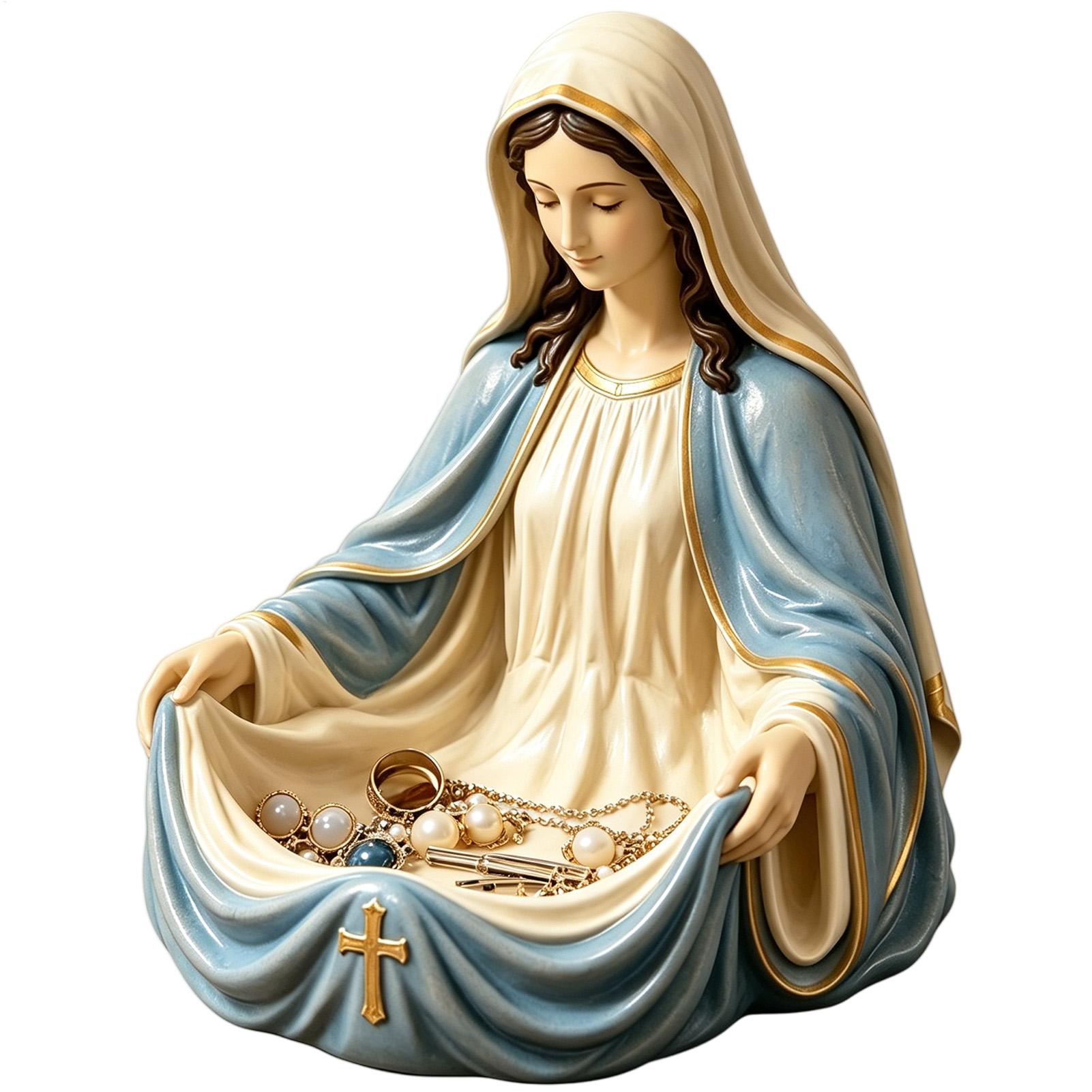 Virgin Mary Rosary Holder Mary - огляд і ціна Resin Art Tray