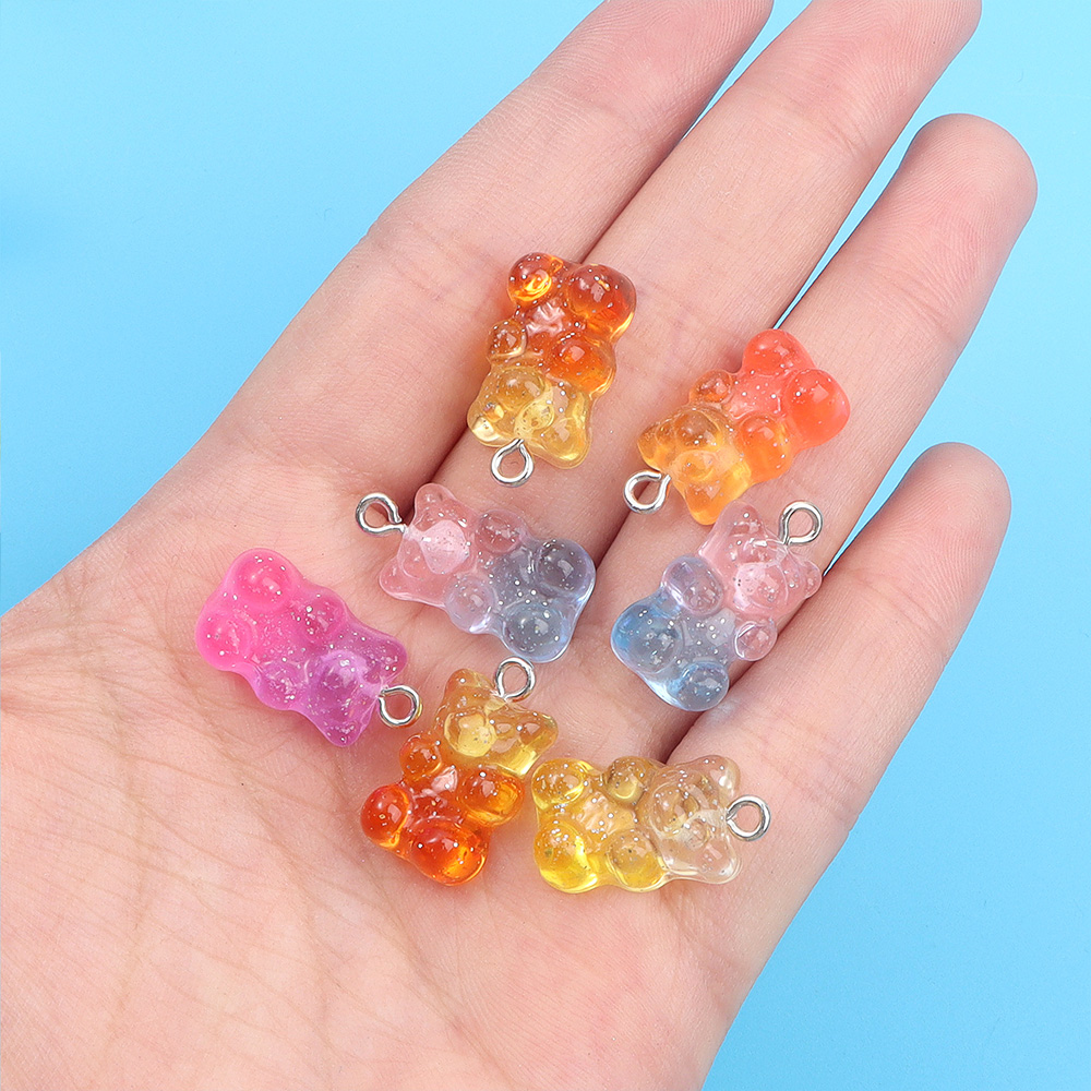 DW82 10Pcs Dual Color Resin Be - огляд і ціна Resin Art Earrings