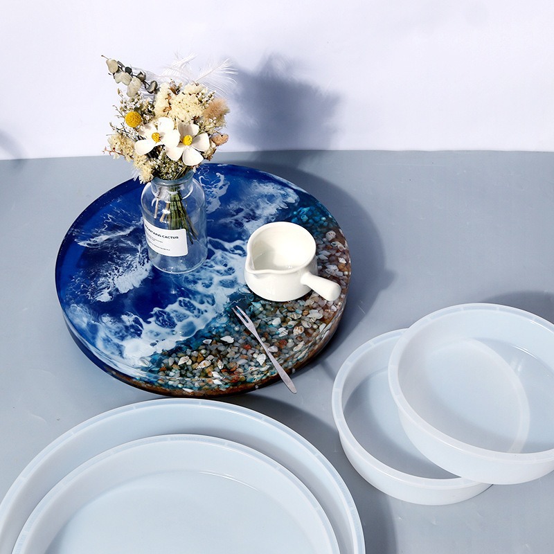 Round Epoxy Table Resin Molds, - огляд і ціна Resin Art Tray