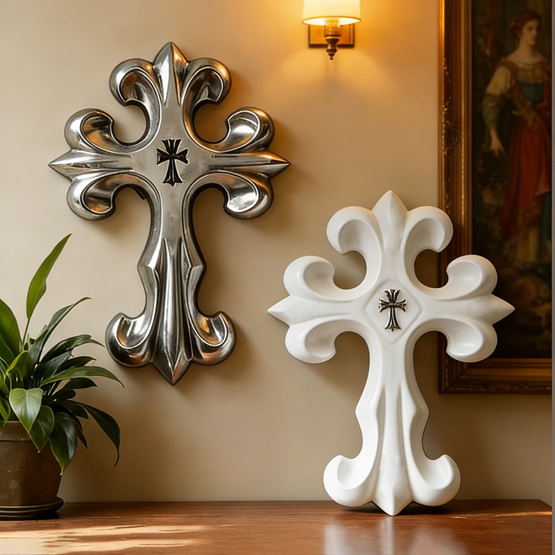 Retro Cross Wall Decor Gothic  - огляд і ціна Resin Art Sculptures