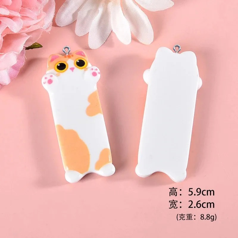 5pcs Lovely Cartoon Cat Resin  - огляд і ціна Resin Art Earrings