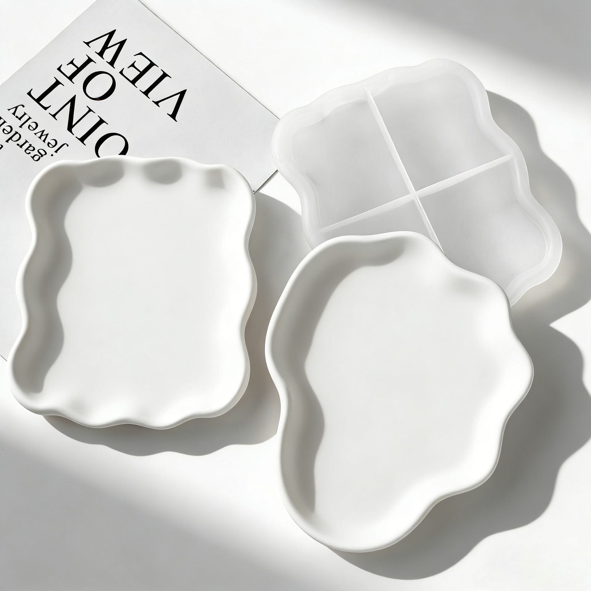 DIY Geometric Wave Plaster Coa - огляд і ціна Resin Art Tray
