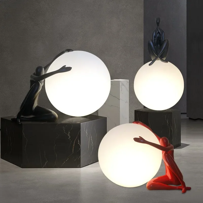 Italy Table Lamps Art  Portrai - огляд і ціна Resin Art On Floor